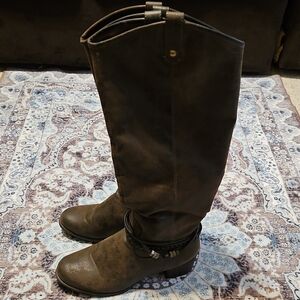 Nicole Dark Brown Riding Boots